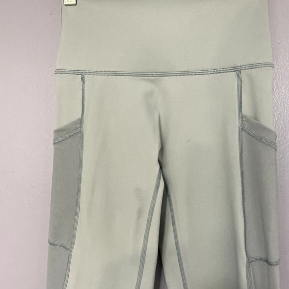 Aerie Offline Sage Green Mesh Panels Goals High Rise Athletic 7/8 Leggings S - Picture 3 of 9